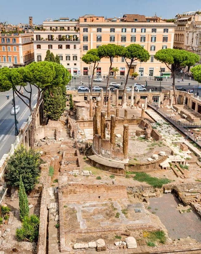 Vista su Roma e area archeologica dalla terrazza dell’hotel Relais Badoer